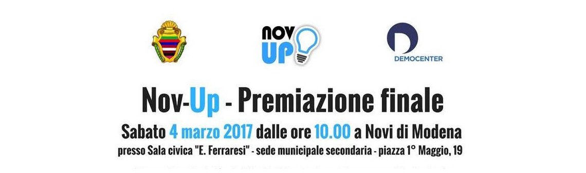 Nov-Up - Premiazione finale del Bando a sostengo delle PMI e delle Startup di Novi di Modena