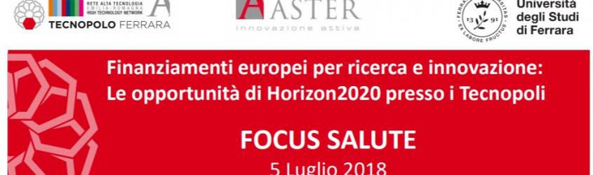 Finanziamenti europei per ricerca e innovazione: le opportunità di Horizon 2020 presso i Tecnopoli - Focus Salute